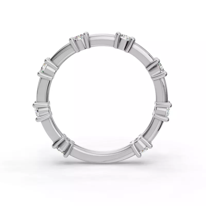 18K White Gold Alanna Spaced Diamond Band