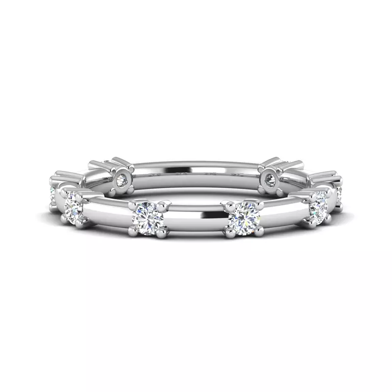 18K White Gold Alanna Spaced Diamond Band