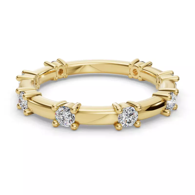 18K Yellow Gold Alanna Spaced Diamond Band