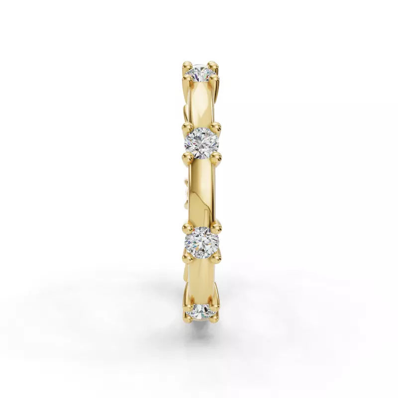 18K Yellow Gold Alanna Spaced Diamond Band