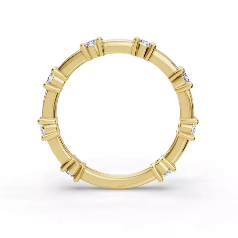 18K Yellow Gold Alanna Spaced Diamond Band