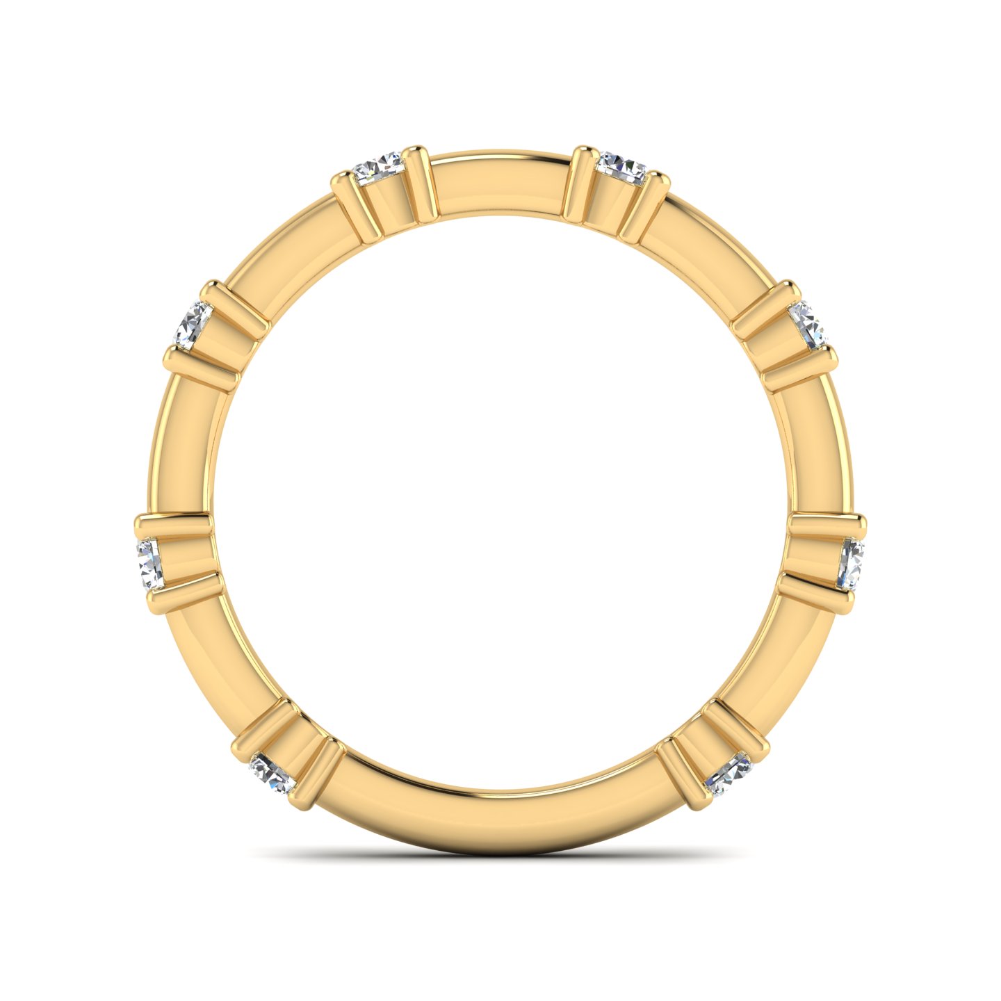 18K Yellow Gold Alanna Spaced Diamond Band