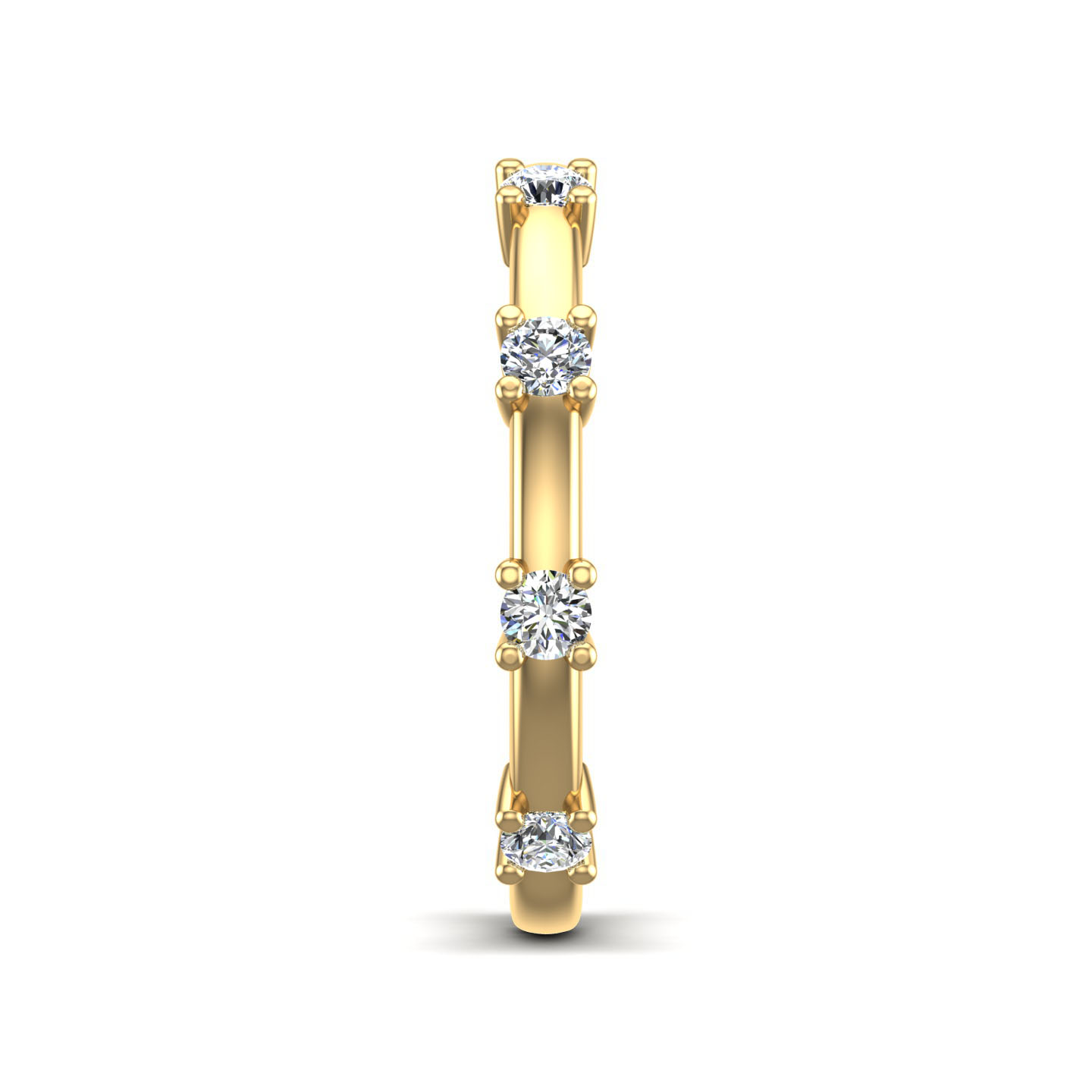 18K Yellow Gold Alanna Spaced Diamond Band