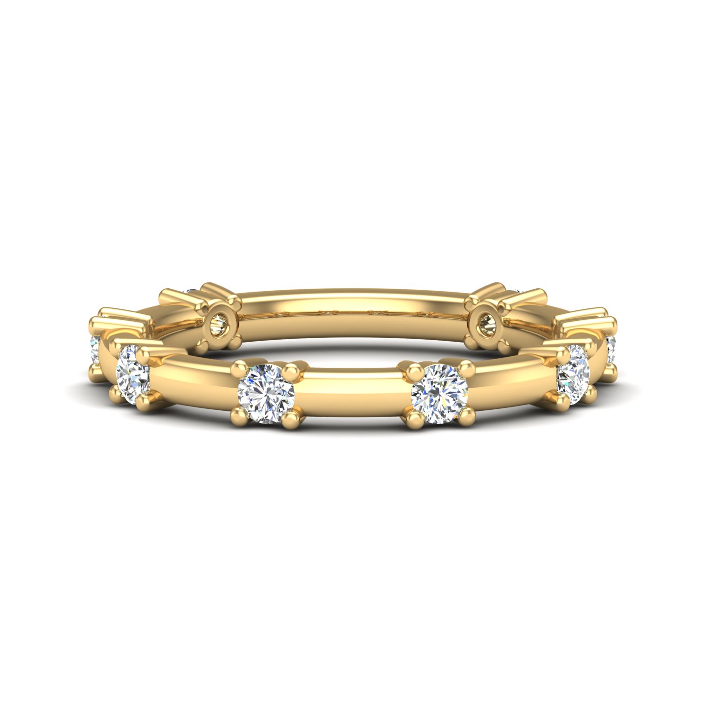 18K Yellow Gold Alanna Spaced Diamond Band