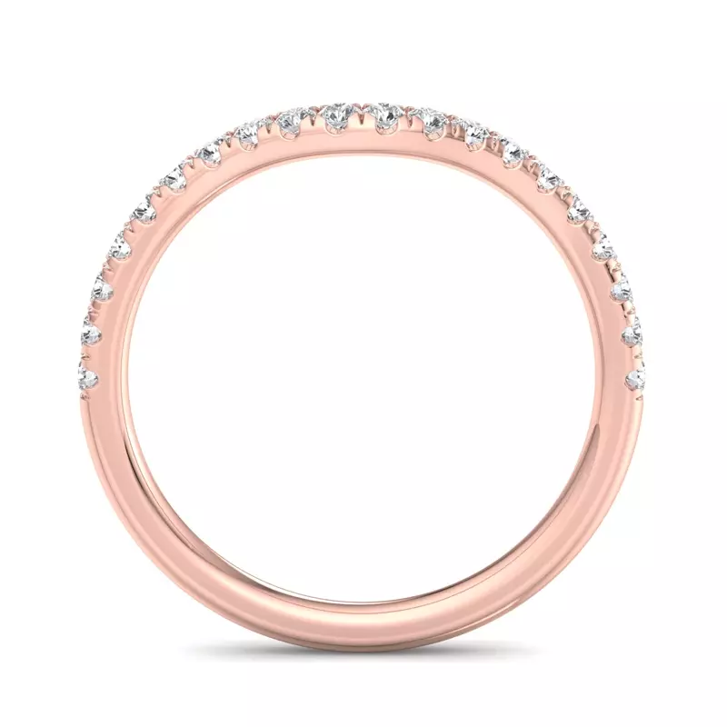 14K Rose Gold Jayleen Pavé Curved Band