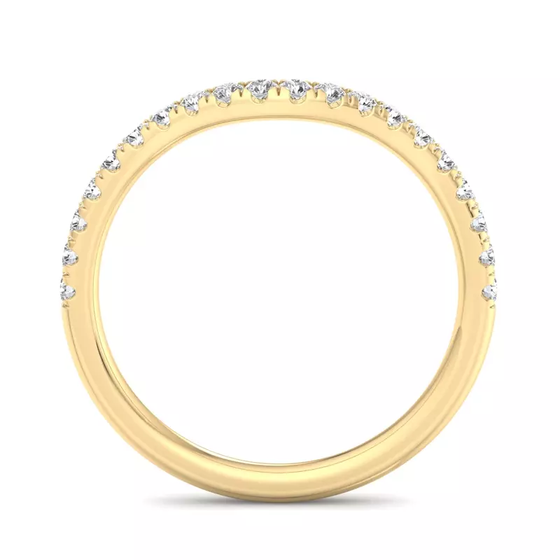 14K Yellow Gold Jayleen Pavé Curved Band