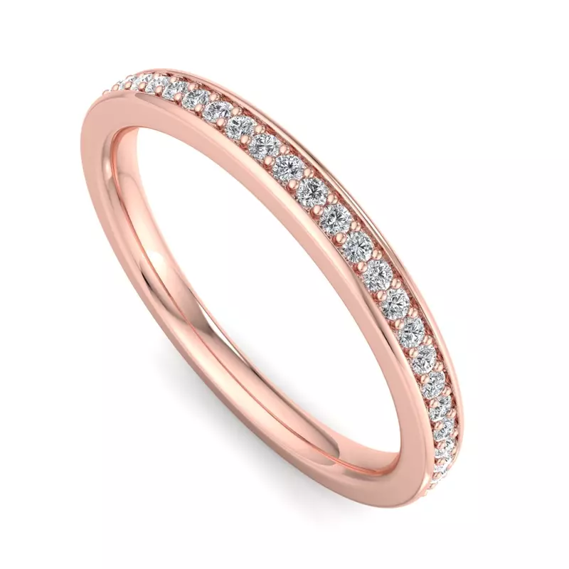 14K Rose Gold Kensley Pavé Band