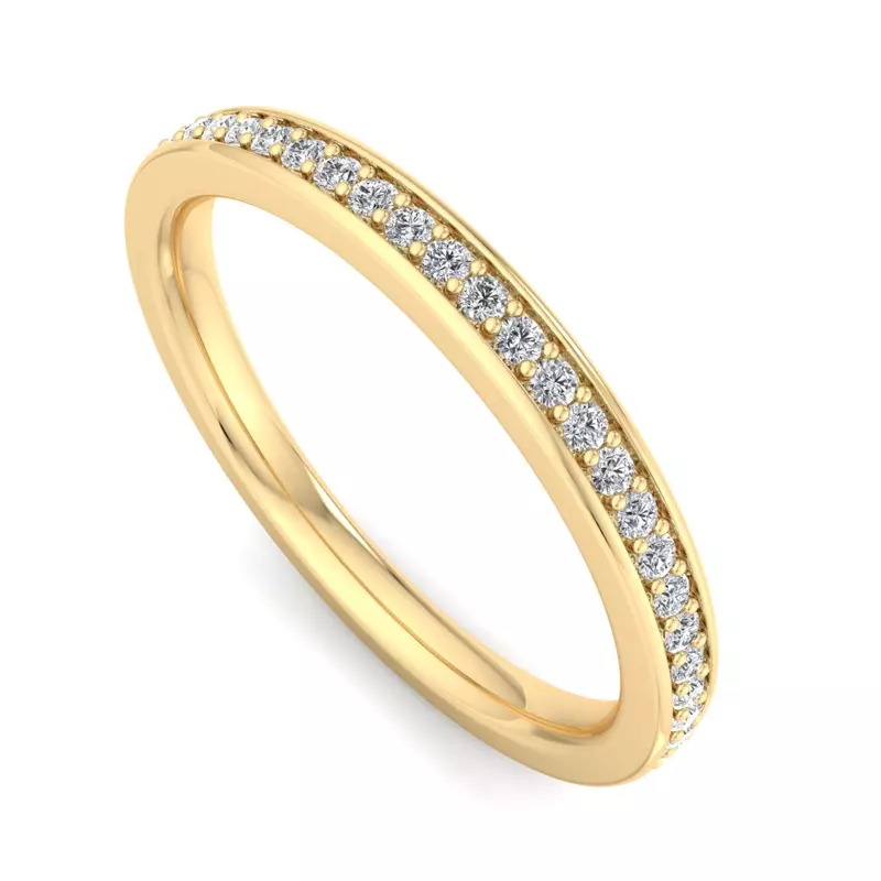 18K Yellow Gold Kensley Pavé Band