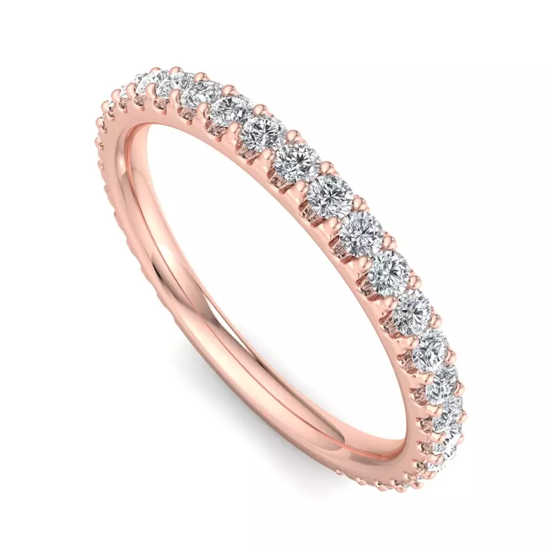 14K Rose Gold Beatrice Pavé Band