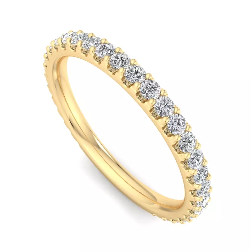 18K Yellow Gold Beatrice Pavé Band