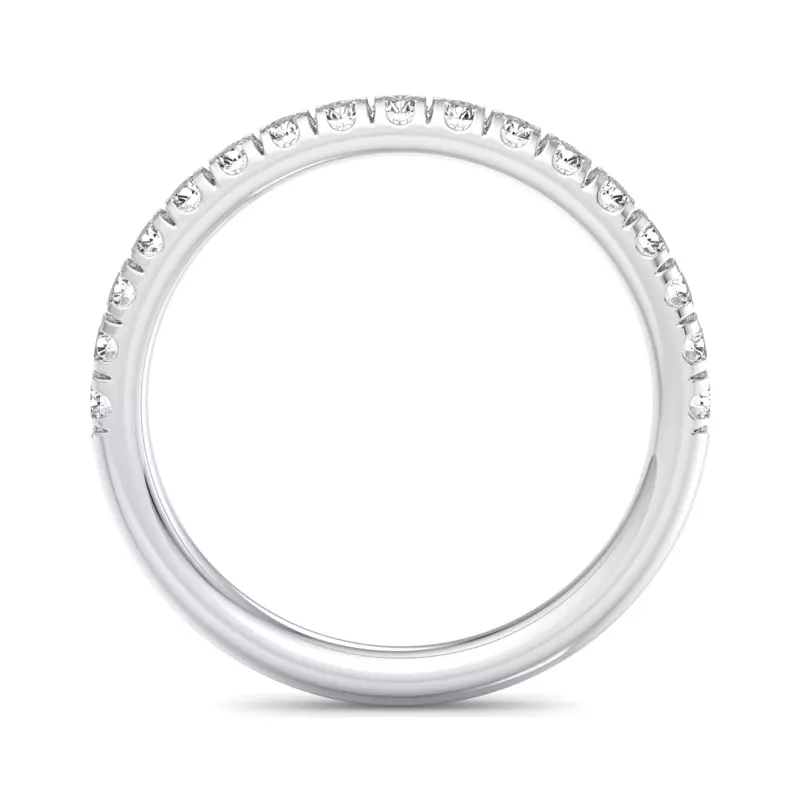 14K White Gold Anne Pavé Band