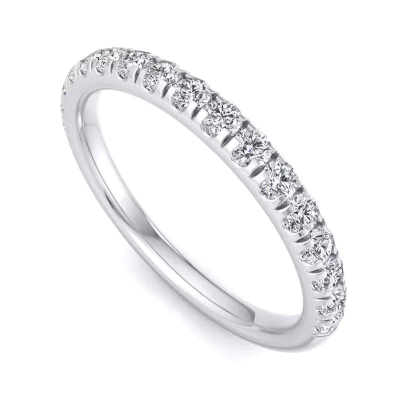 18K White Gold Anne Pavé Band