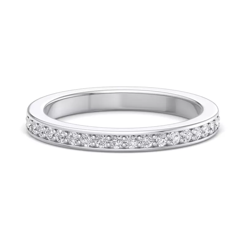 18K White Gold Ivory Band