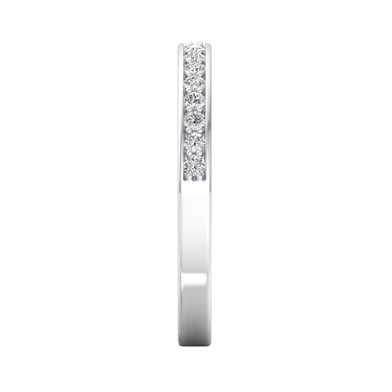 18K White Gold Ivory Band