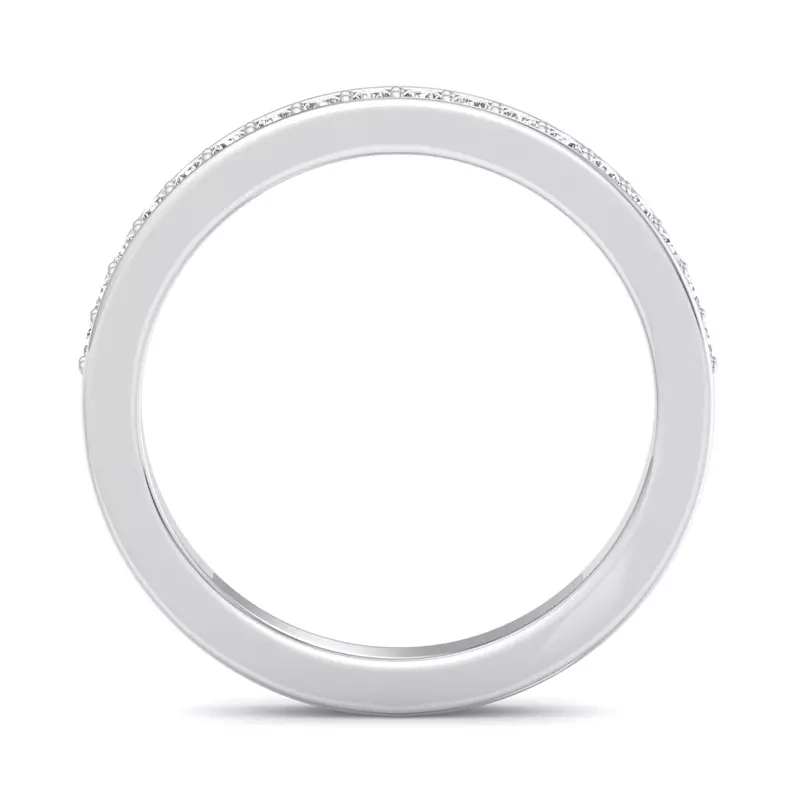 18K White Gold Ivory Band