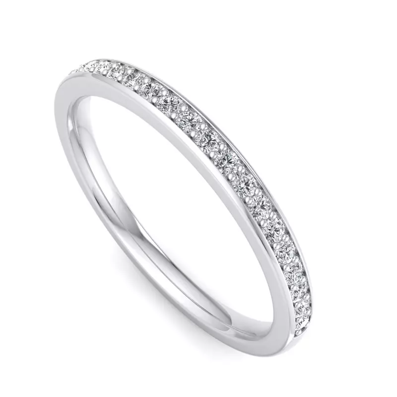 Platinum Meredith Pavé Band