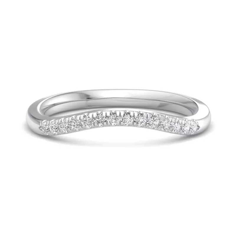 Sasha Curved Pavé Band