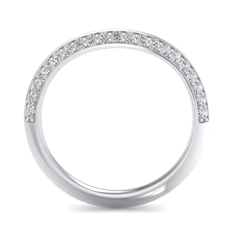 Platinum Gloria Knife-Edge Pavé Band