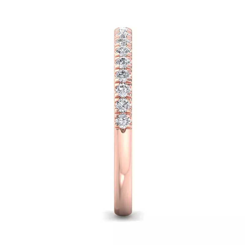 14K Rose Gold Sloan Wavy Pavé Band