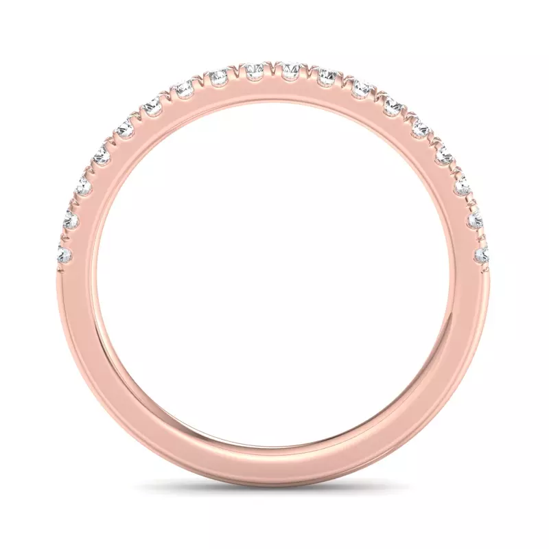 14K Rose Gold Sloan Wavy Pavé Band