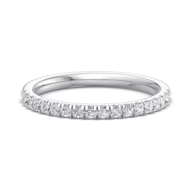 14K White Gold Sloan Wavy Pavé Band