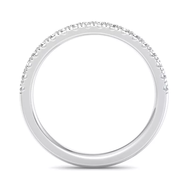 14K White Gold Sloan Wavy Pavé Band
