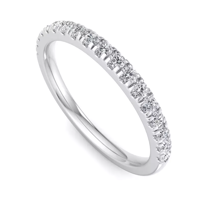 14K White Gold Sloan Wavy Pavé Band