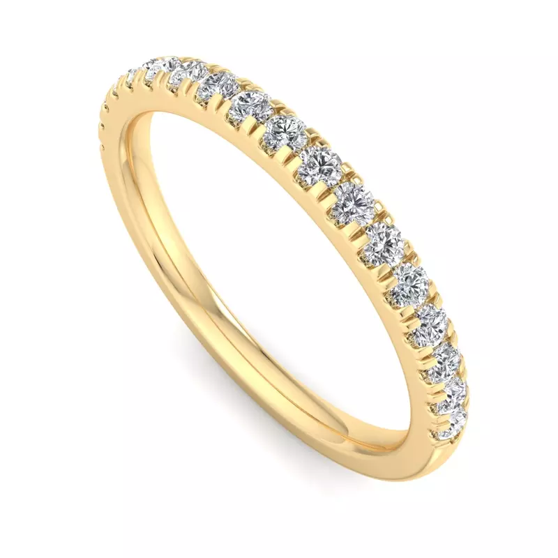 18K Yellow Gold Sloan Wavy Pavé Band