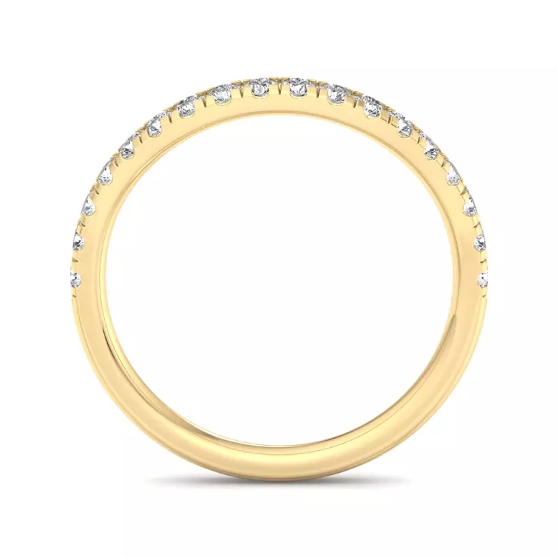 14K Yellow Gold Abby Curved Pavé Band