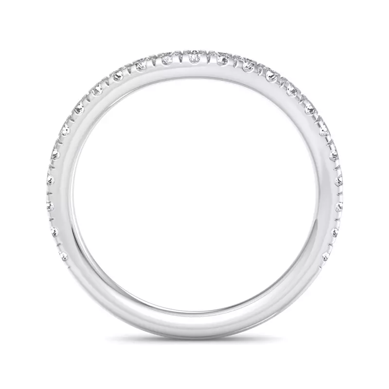 Platinum Lylah Curved Pavé Band
