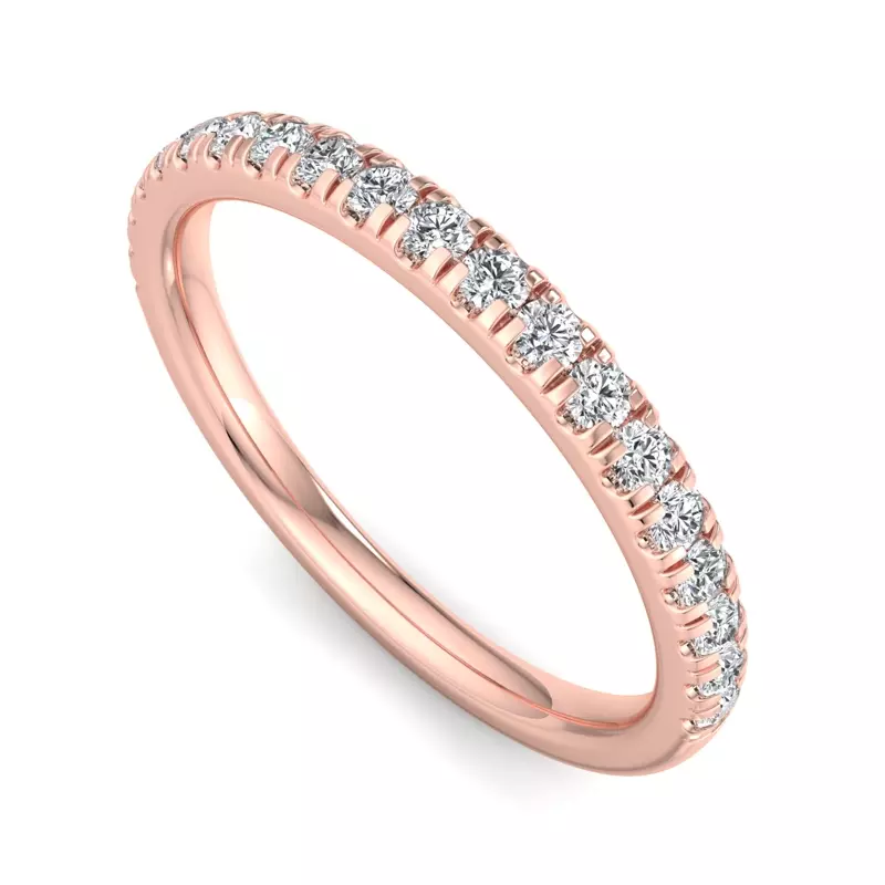 14K Rose Gold Mina Pavé Band
