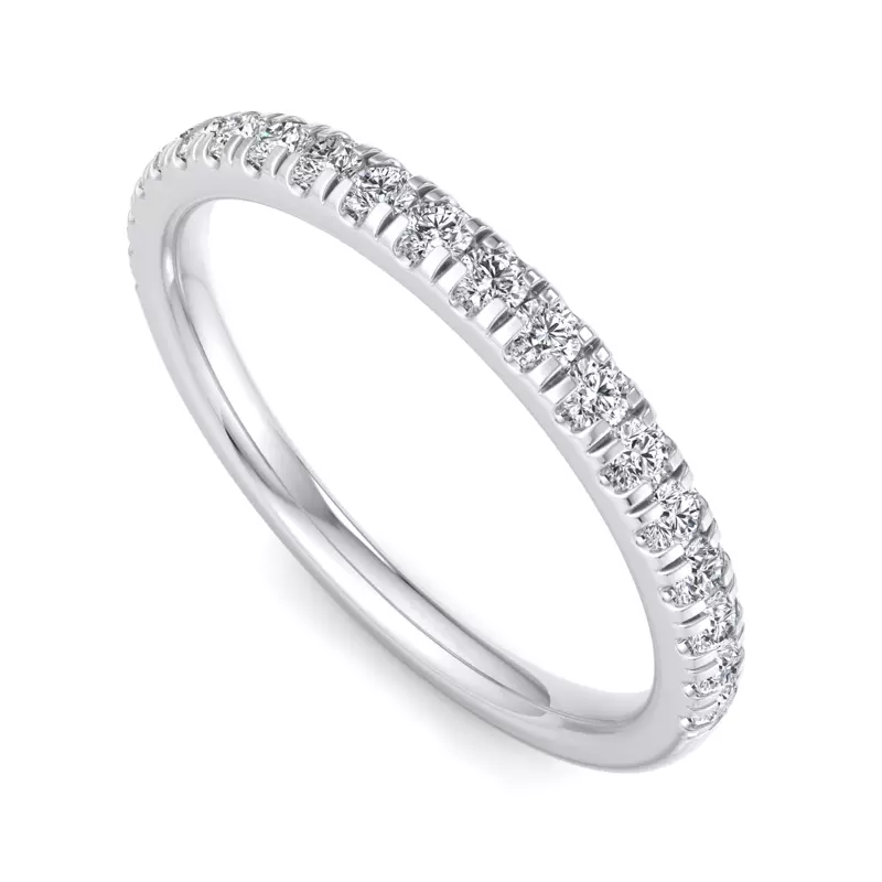 14K White Gold Mina Pavé Band
