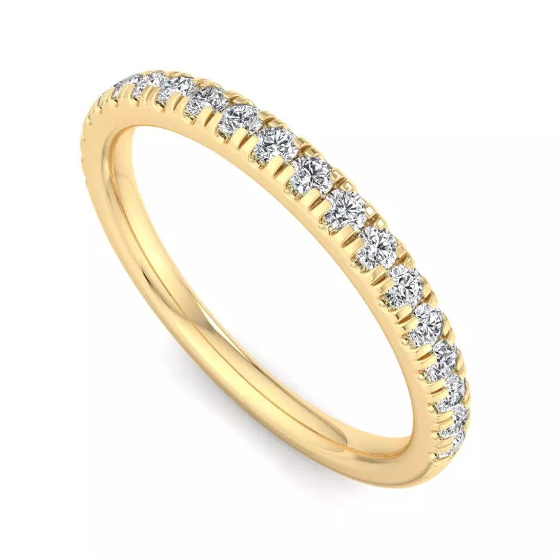 18K Yellow Gold Mina Pavé Band