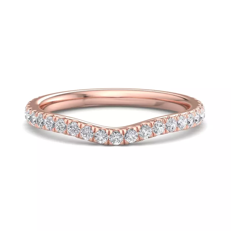 Kaitlyn Curved Pavé Band