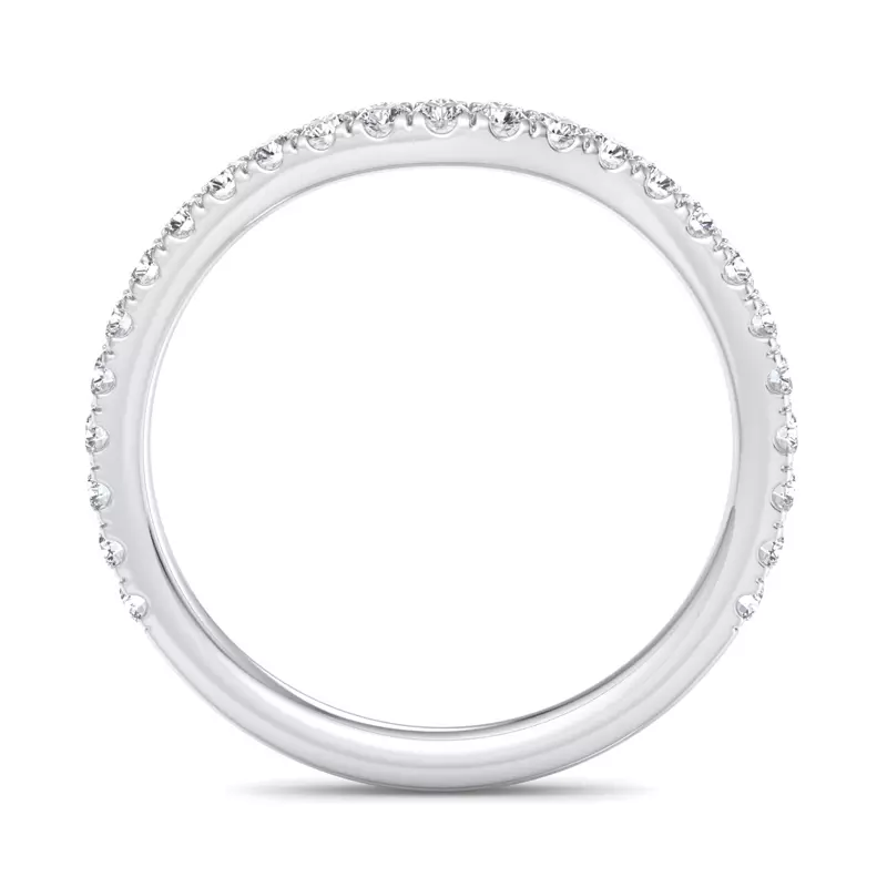 14K White Gold Kaitlyn Curved Pavé Band