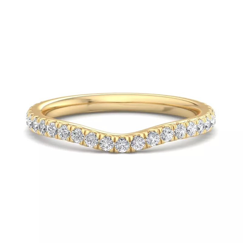 Kaitlyn Curved Pavé Band