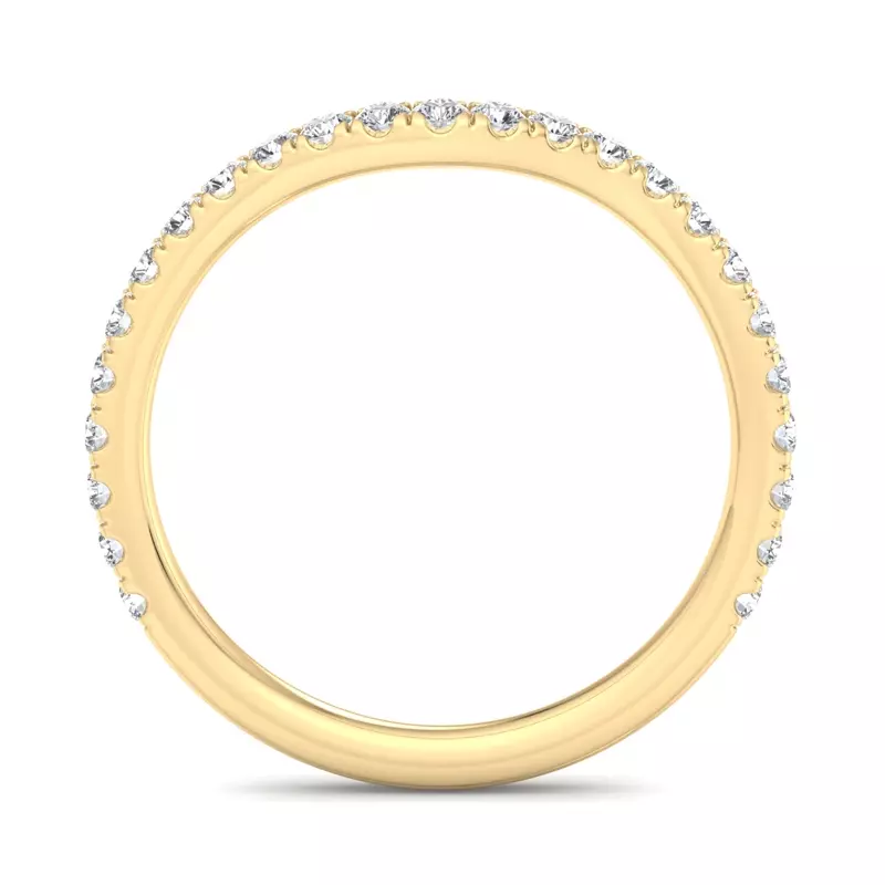 14K Yellow Gold Kaitlyn Curved Pavé Band