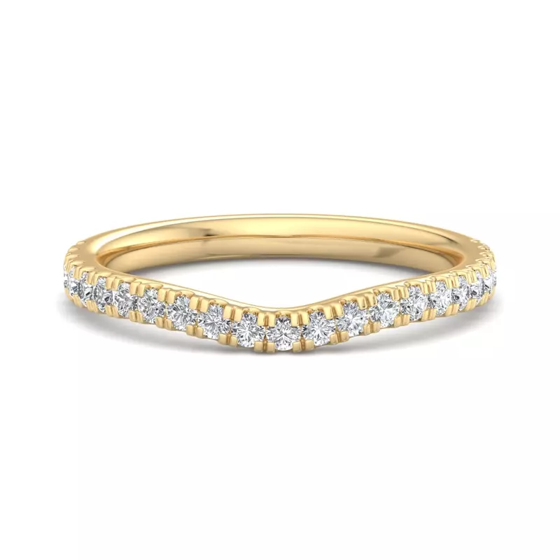 Opal Pavé Curved Band