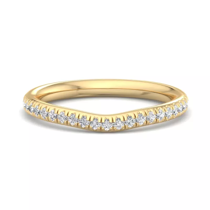 Michaela Curved Pavé Band