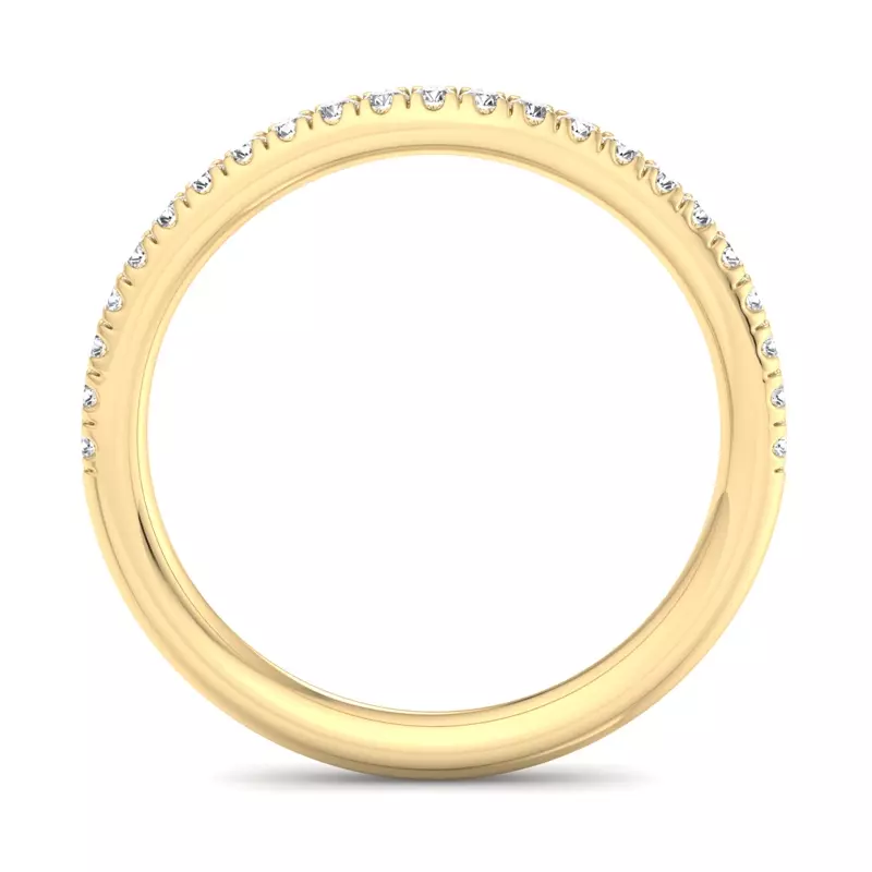 14K Yellow Gold Michaela Curved Pavé Band