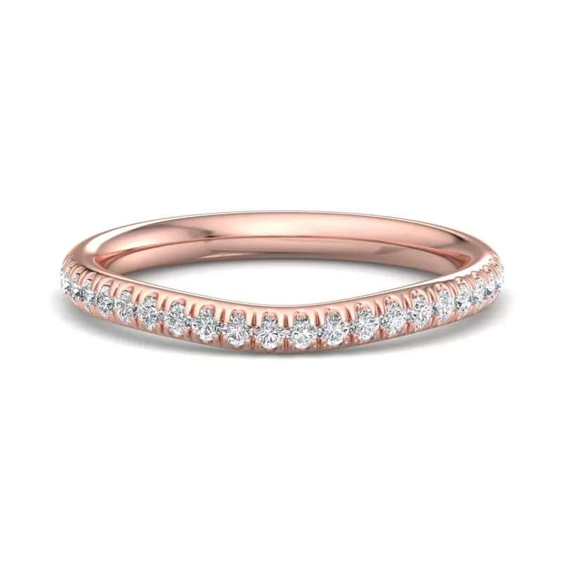 Alia Curved Pavé Band