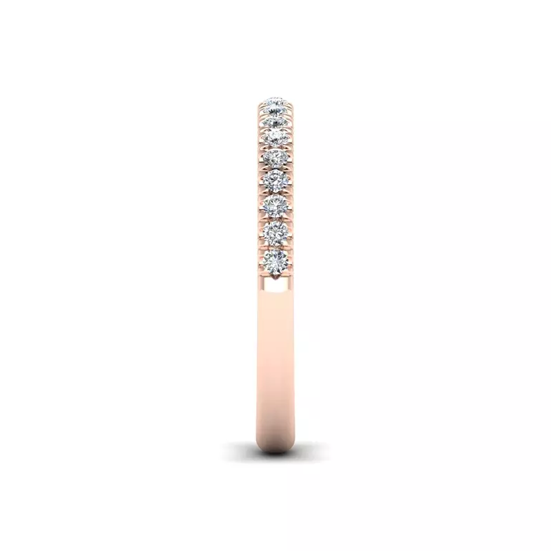 14K Rose Gold Alia Curved Pavé Band