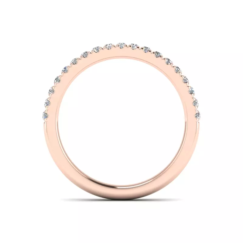 14K Rose Gold Alia Curved Pavé Band