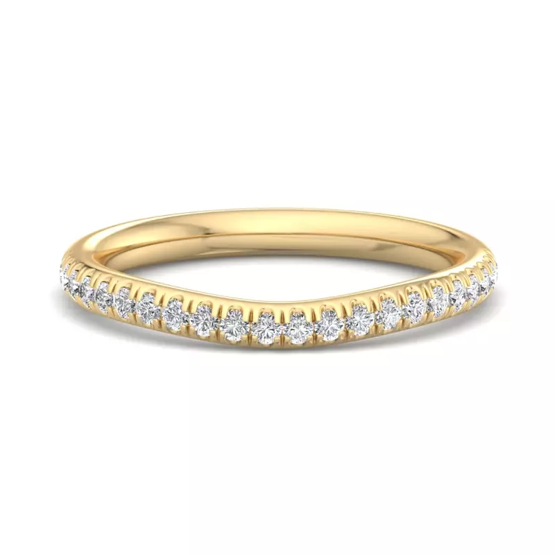 Alia Curved Pavé Band