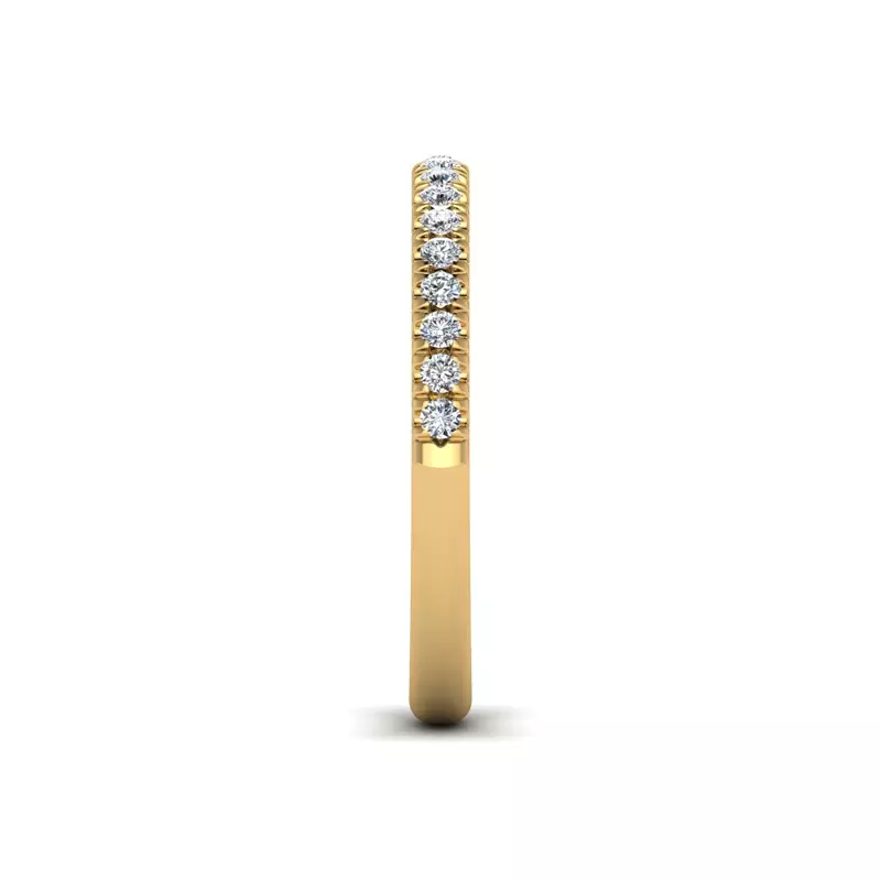 14K Yellow Gold Alia Curved Pavé Band