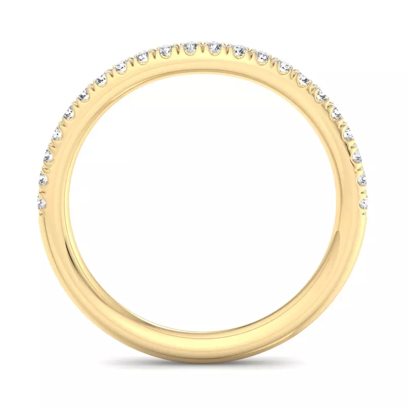 14K Yellow Gold Alia Curved Pavé Band