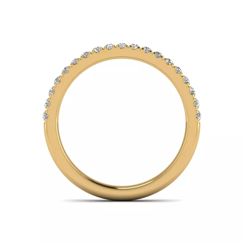 14K Yellow Gold Alia Curved Pavé Band