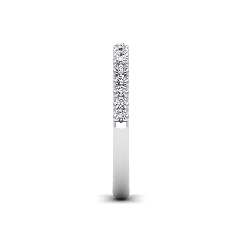 Platinum Alia Curved Pavé Band