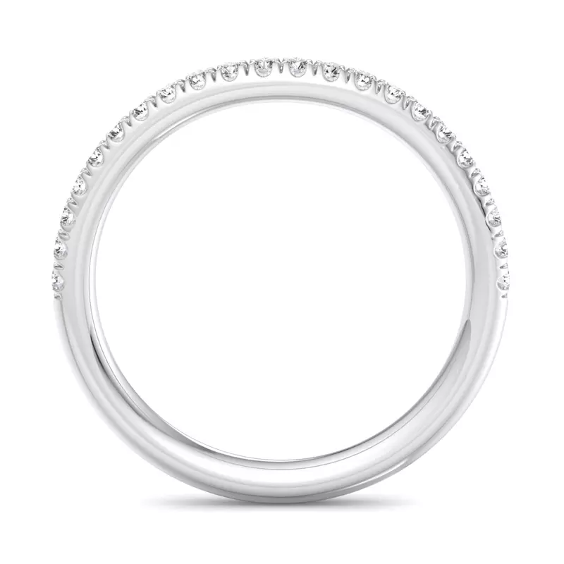 Platinum Alia Curved Pavé Band