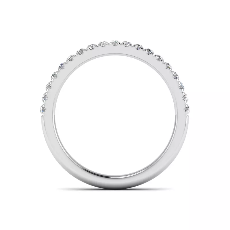Platinum Alia Curved Pavé Band